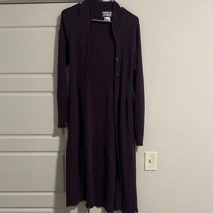 April Cornell Deep Purple Long Sleeve cardigan